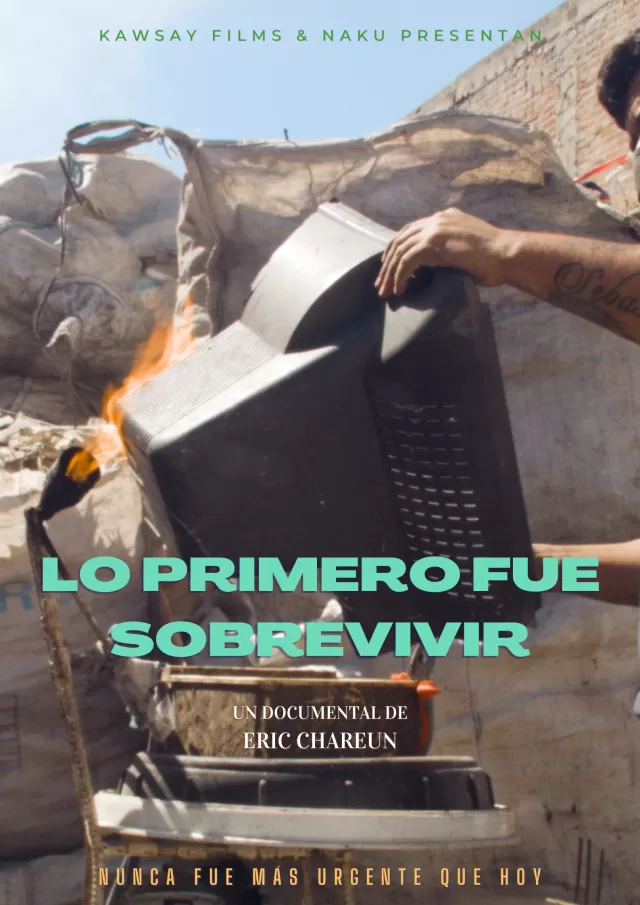 Afiche de Lo primero fue sobrevivir